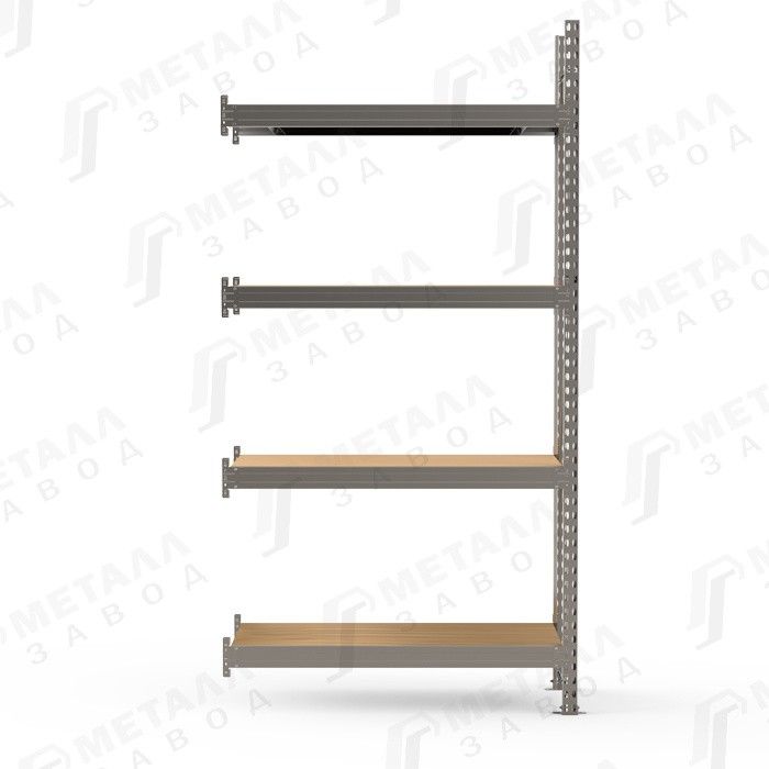 Стеллаж металлический 2500/1200/600 мм, Металл-завод SGR-V-Zn-ДСП 1264-2.5 ДС, дополнительная секция - фото