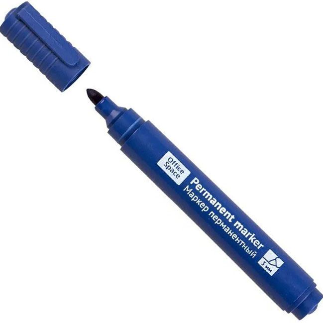 Маркер перманентный пулевидный 3 мм, OfficeSpace - фото