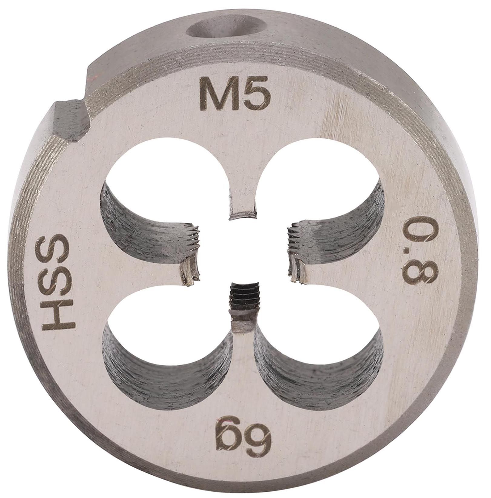 Изображение товара Плашка М5х0,8 мм HSS DIN EN 22568 H-Tools 240050HT, метрическая резьба