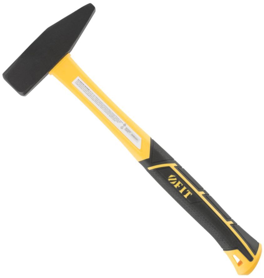 Молоток слесарный с фиберглассовой рукояткой 1000 гр FIT Профи 44338 - фото
