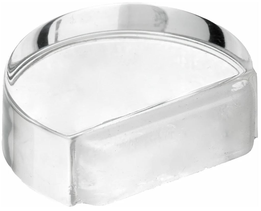 Ограничитель дверной самоклеющийся 40х46 мм Gah Alberts 954642, прозрачный пластик - фото