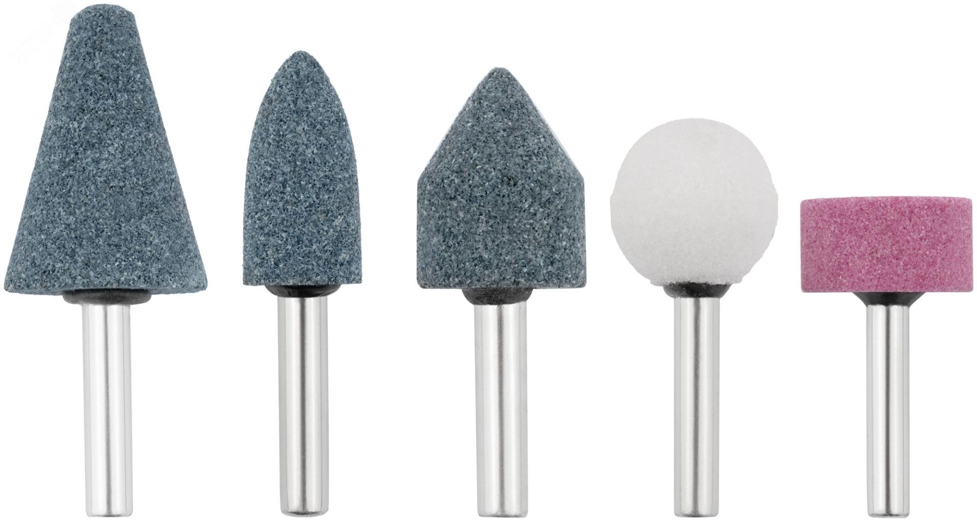 Набор шарошек абразивных больших FIT 36467, 5 шт - фото