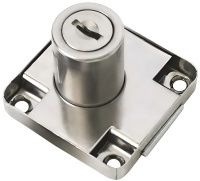 Замок мебельный врезной 19х22 мм LOCK 138 CR 4578, хромированный