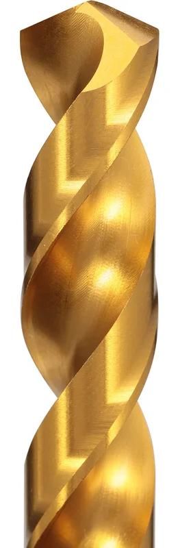 Сверло по металлу DIN 338 h8 5xD HSSE-Co8 TiN 135° H-Tools - фото