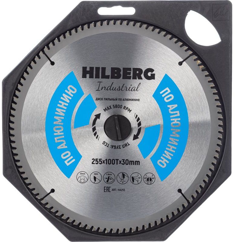 Диск пильный по алюминию 255х30х100Т, Hilberg Industrial HA255 - фото