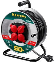 Удлинитель силовой на стальной катушке КГ, 3х1,5 мм², 50 м, 3700 Вт, IP44 K-315 Kraftool 55085-50_z01