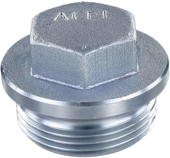 Пробка-заглушка М26х1,5 с шестигранной головкой и фланцем DIN 910, оцинкованная сталь - фото