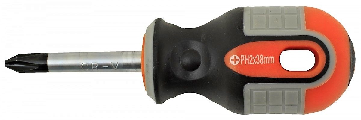 Отвертка крестовая PH2х38 мм Ombra ROUND GRIP 751238 - фото