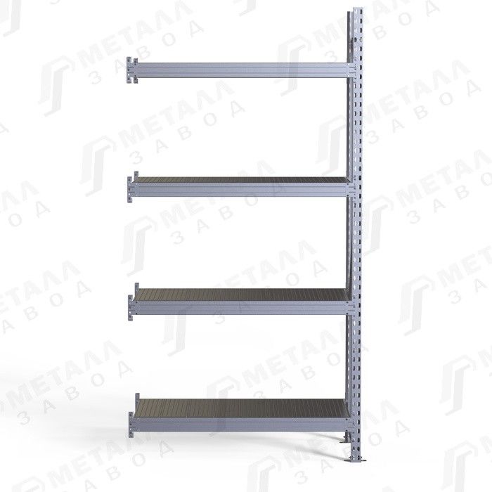 Стеллаж металлический 2500/1200/800 мм, Металл-завод SGR-V-Zn 1284-2,5-DS, дополнительная секция - фото