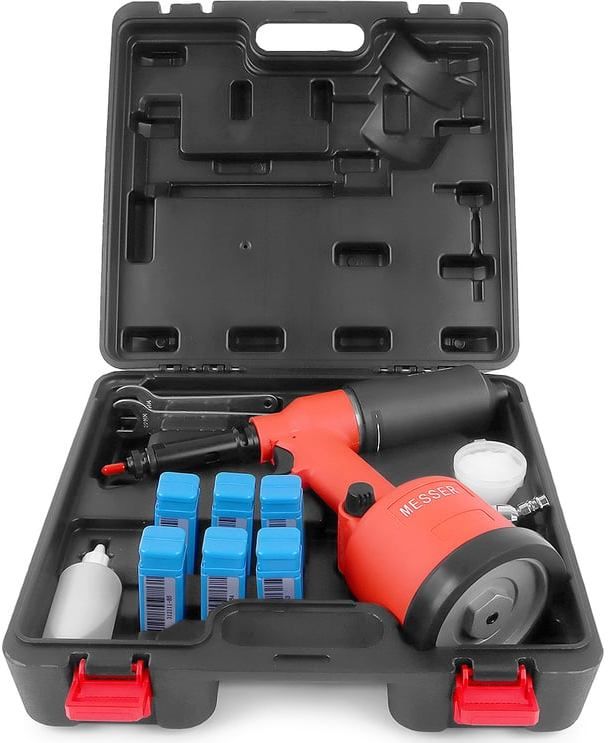 Заклепочник резьбовой пневматический RL-5312K с оснасткой М3 - М12 Messer 05-30-001, в кейсе - фото
