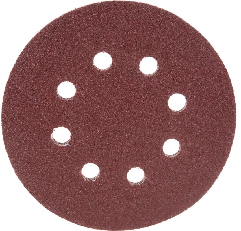 Круг шлифовальный самозацепляющийся с отверстиями 125 мм Р80 Stayer Prof 3580-125-080, 5 шт - фото