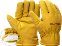 Изображение товара Перчатки кожаные рабочие, утеплённые XL(10) Extrem Winter Kraftool 1137-XL
