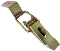 Замок-защелка лягушка с ушком L=80 B28, желтый цинк