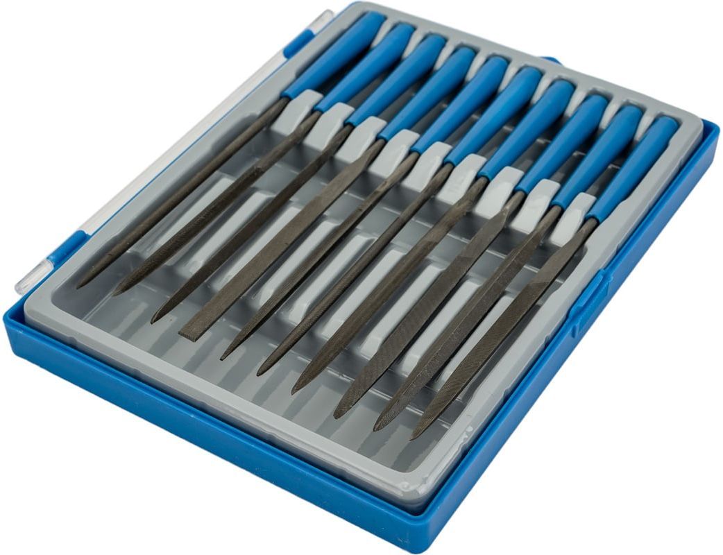 Набор надфилей с ручками 140 мм ЗУБР 16021-2-Н10, 10 шт - фото