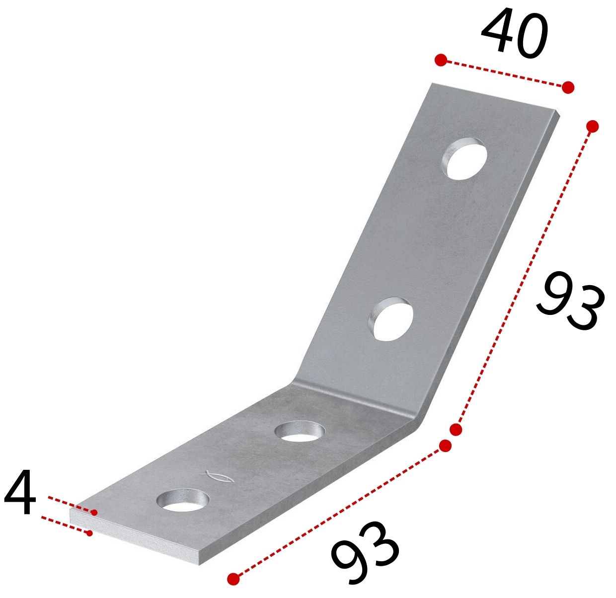 Соединительный уголок для профиля FUS Fischer FAF 4/135° 547505, оцинкованная сталь - фото