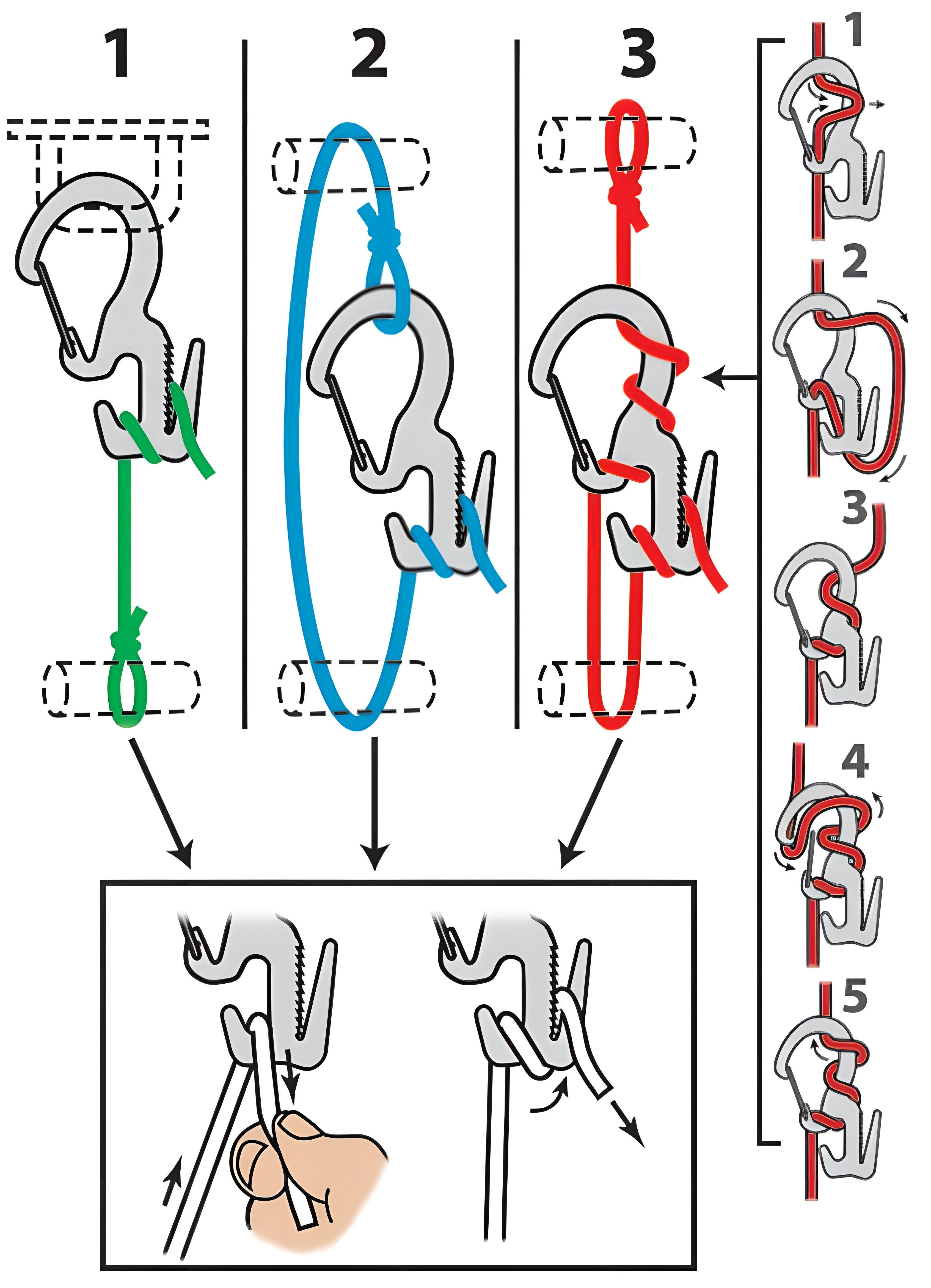 Крепление для веревки Nitelze Figure 9 Carabiner MC9L-02-01, черный - фото