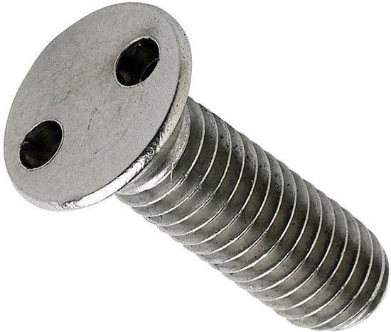 Винт антивандальный М3х30 88112 (DIN 963), шлиц snake eyes, нержавеющая сталь А2 - фото