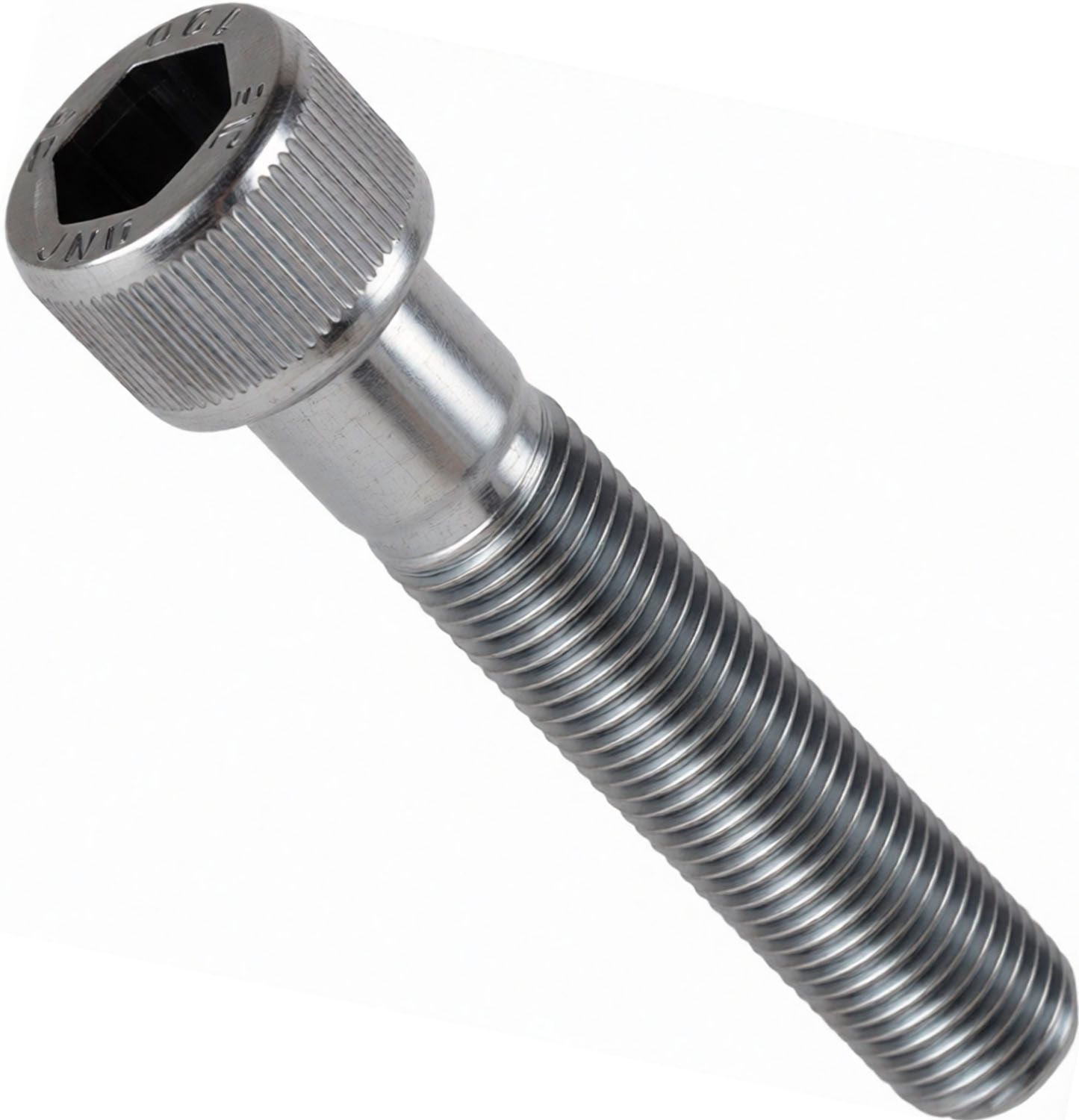 Винт (болт) дюймовый 1/4-28 х 1 (25 мм) с цилиндрической головкой и внутренним шестигранником UNF DIN 912, класс прочности 12.9, оцинкованный - фото