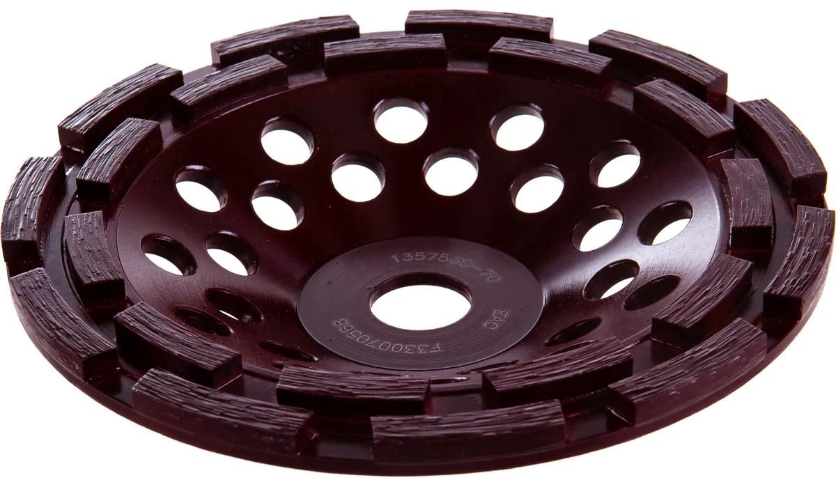 Чашка шлифовальная алмазная двухрядная по бетону 125 мм BG/M Messer 03-01-125 - фото