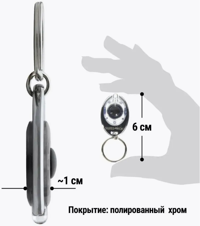 Брелок-фонарик 2 в 1 Swiss+Tech ST50041 - фото