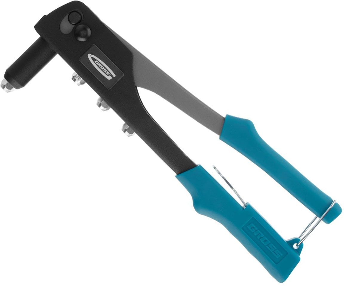 Заклепочник ручной вытяжной одноручный 2.4-4.8 мм, Gross 40400 - фото