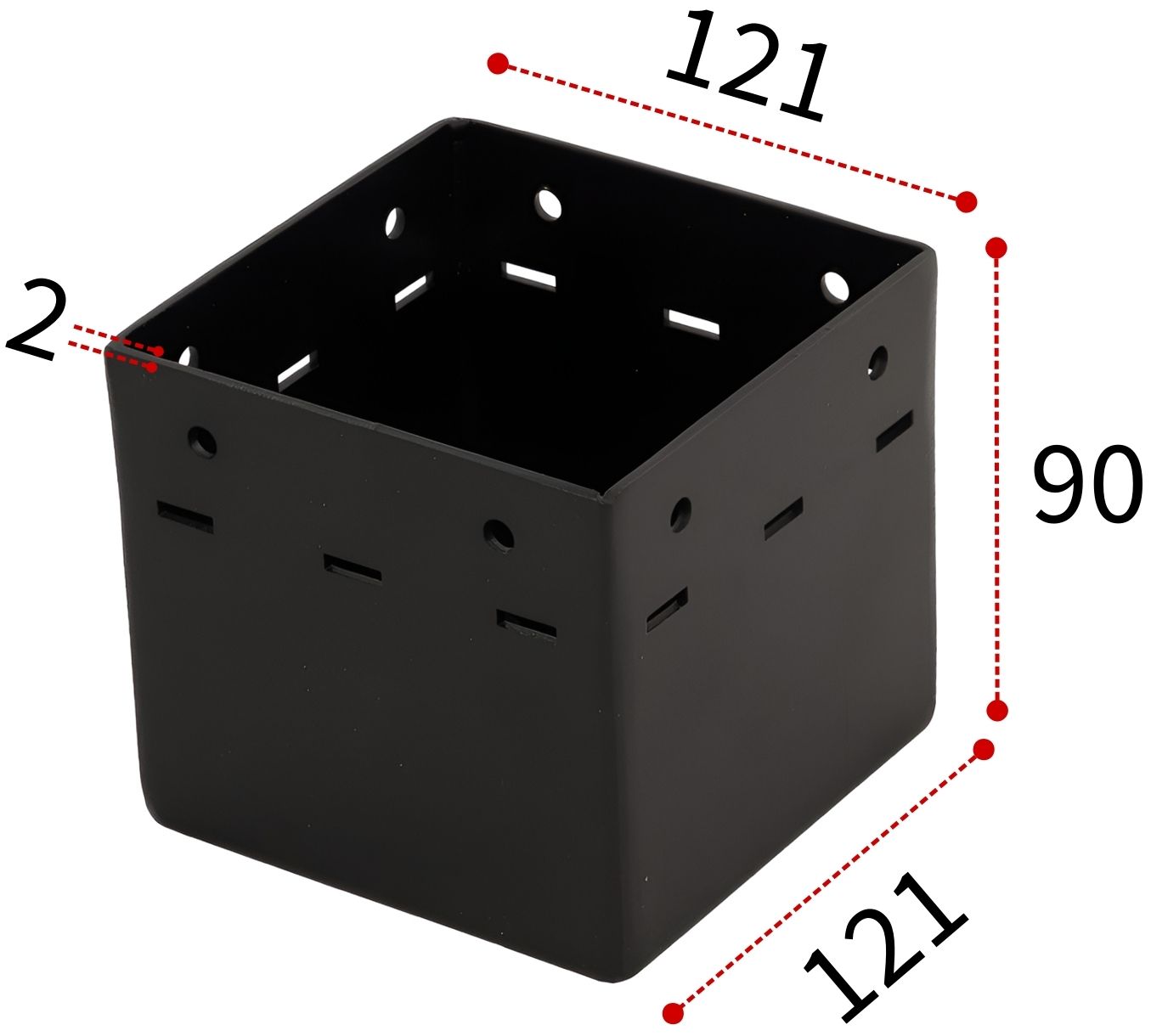 Основание столба узкое декоративное SDP120A (89821), горячий цинк - фото