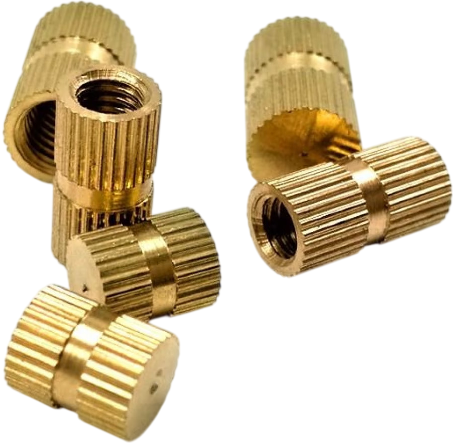 Вставка резьбовая глухая М3х6 мм DIN 16903 F, латунь  - фото