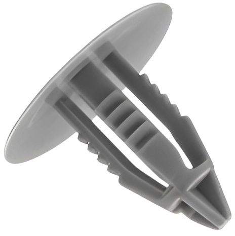 Клипса автомобильная крепежная нажимная AS-1257, серая - фото