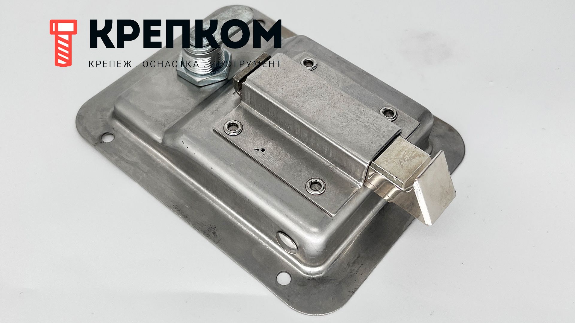 Замок внутренний с защелкой и ключом N64, нержавеющая сталь - фото