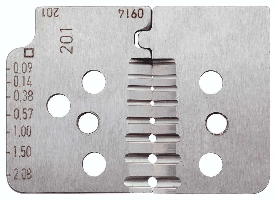 Стриппер для ПТФЭ кабелей c направляющей 7 гнёзд 0,09 - 2,08 мм² Rennsteig RE-7082013, воронёная сталь - фото