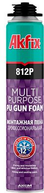 Пена монтажная профессиональная всесезонная 812P Akfix FA081, 850 гр - фото