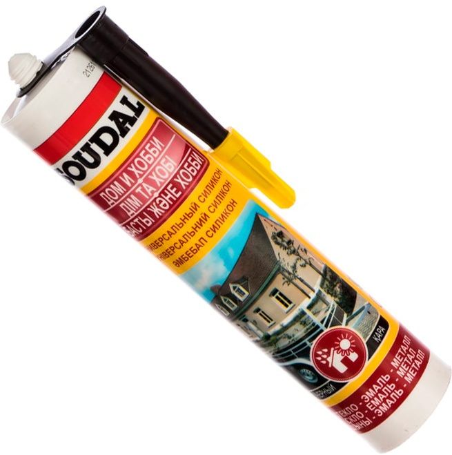 Герметик силиконовый универсальный 280 мл Soudal 109840 чёрный - фото