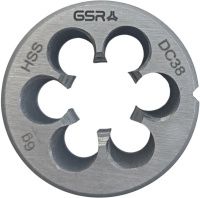 Плашка круглая метрическая резьба МF8х0,75 HSS DIN EN 22568 (DIN 223) GSR, B00414390