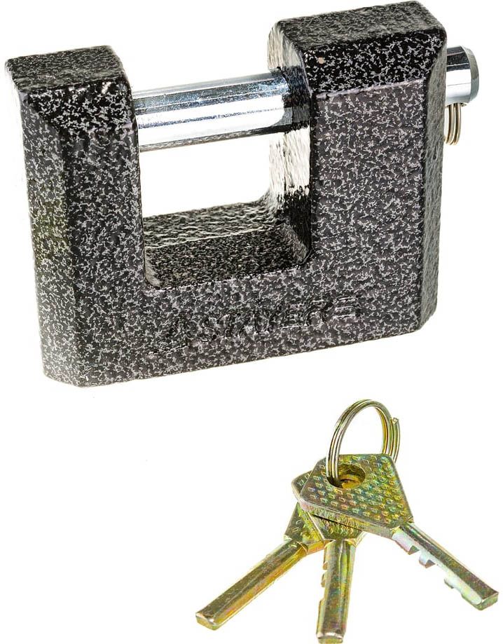 Замок навесной усиленный 80 мм П-образный Master Stayer 37143-80 - фото