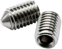 Винт установочный с коническим концом М16х16 DIN 914 (ISO 4027), нержавеющая сталь А2