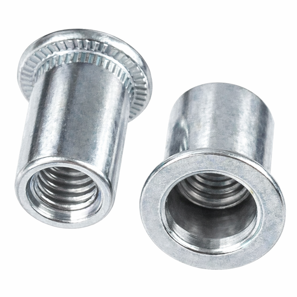 Резьбовая заклепка М3 с цилиндрическим бортиком, сталь, 500 шт - фото