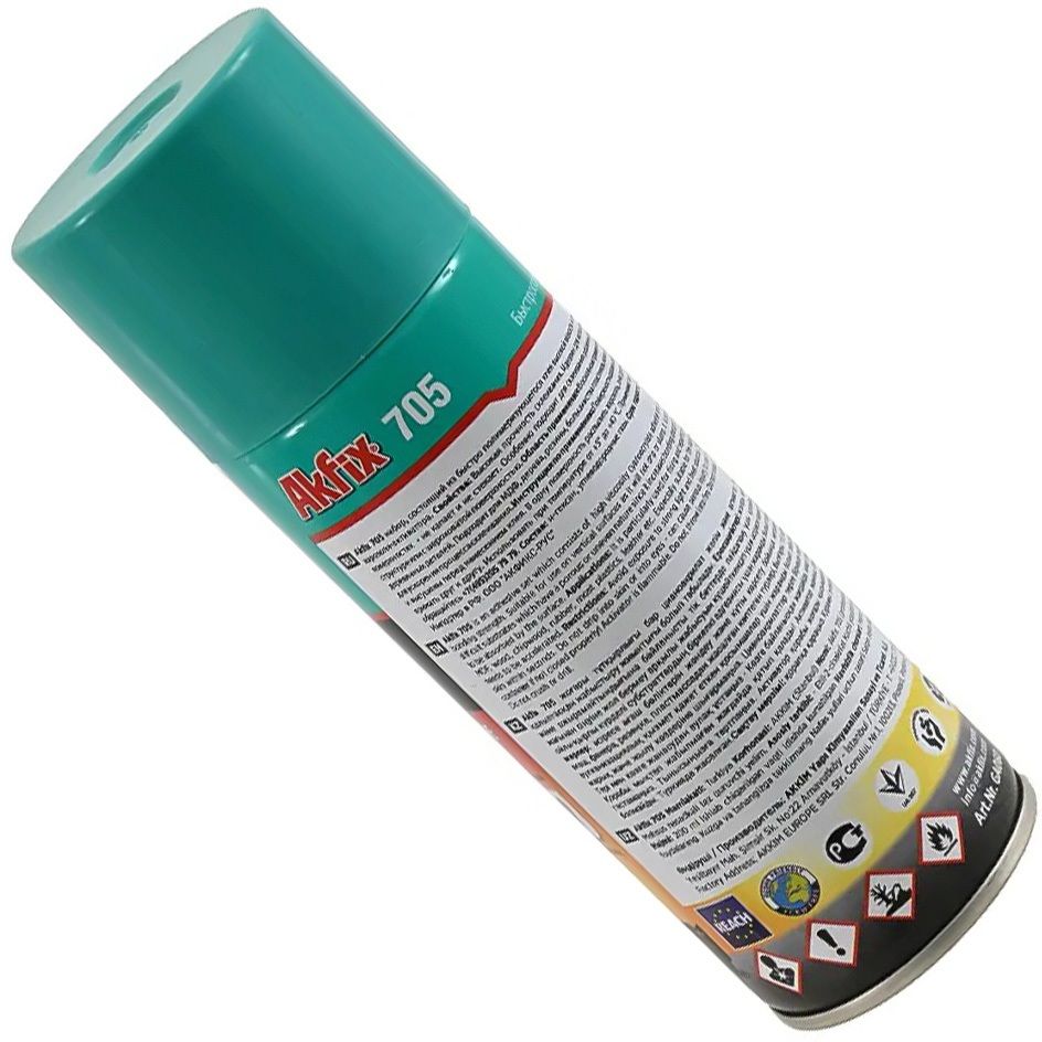 Набор для экспресс-склеивания: цианакрилатный клей и аэрозоль-активатор Akfix 705 - фото