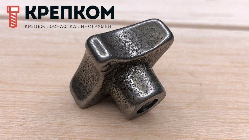 Ручка лепестковая с внутренней резьбой DIN 6335 тип D, чугун - фото