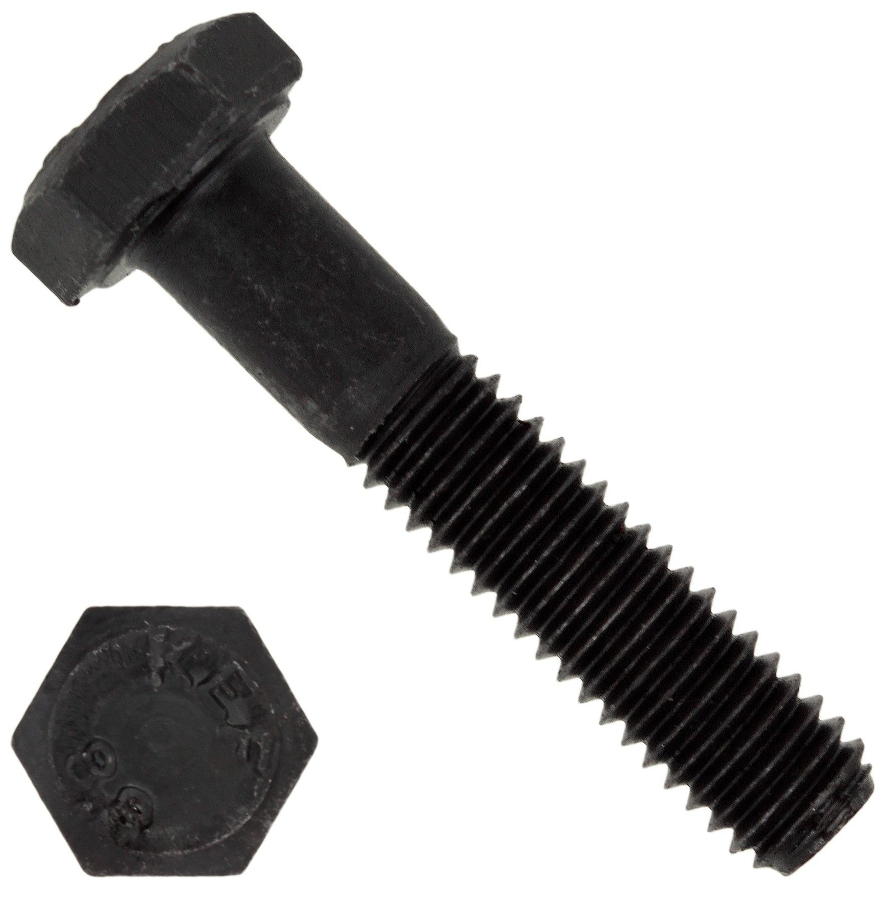 Болт шестигранный М18х95 мм DIN 931, класс прочности 8.8, сталь без покрытия - фото