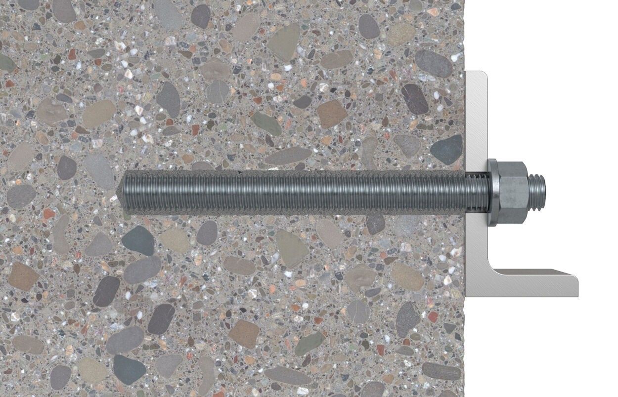 Шпилька резьбовая анкерная FIS A GVZ M8х1000 мм Fischer 509214, класс прочности 5.8, оцинкованная сталь - фото