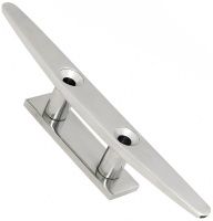 Утка швартовая плоская 125 мм M8298, 2 отверстия, нержавеющая сталь А4