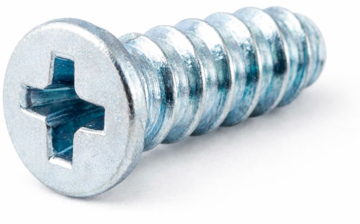 Шуруп с цилиндрической плоской шляпкой и тупым концом, оцинкованный - фото