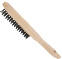 Щетка проволочная стальная 3 ряда, деревянная рукоятка Professional Stayer 35020-3