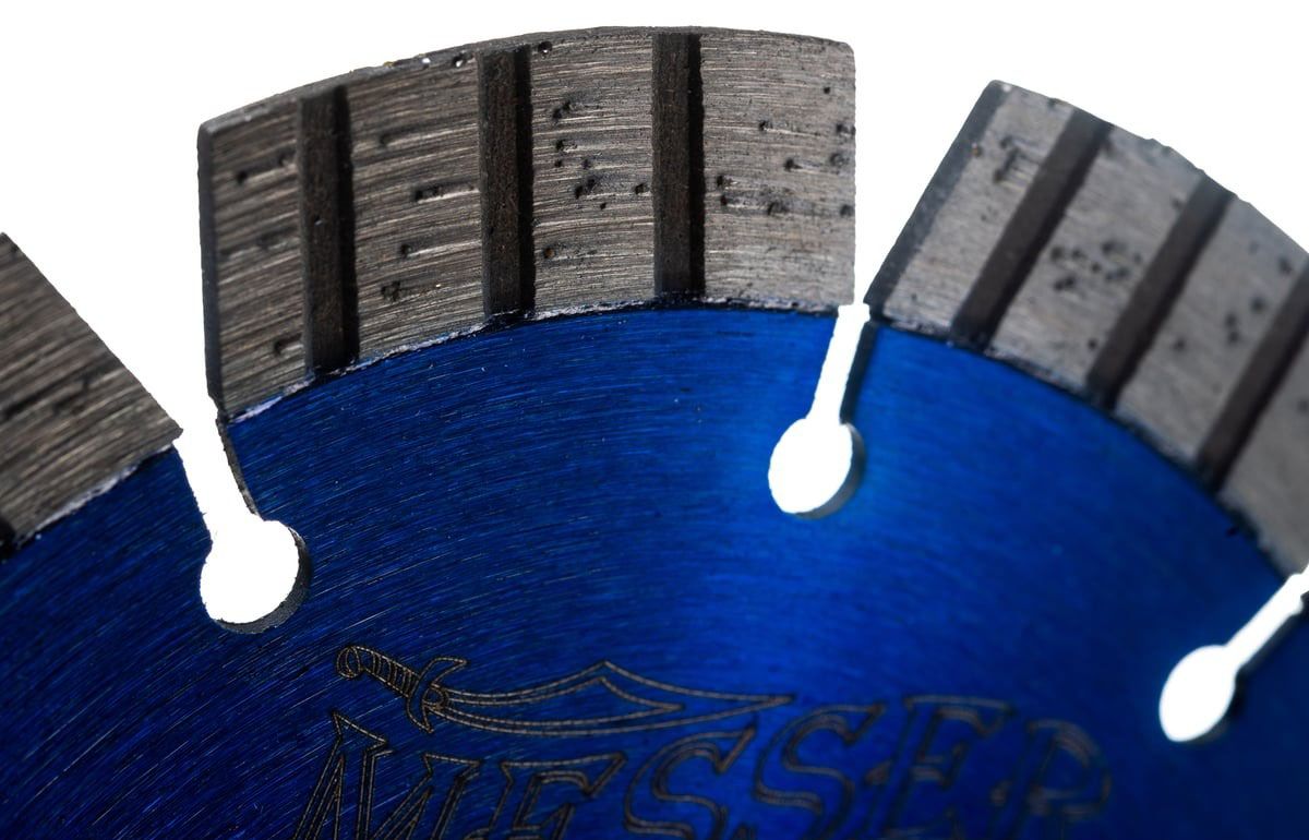 Диск алмазный сегментный лазерный турбо FB/Z для железобетона, Messer - фото