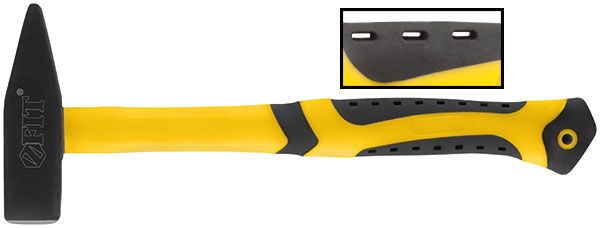 Молоток слесарный с фиберглассовой антивибрационной рукояткой FIT Профи - фото