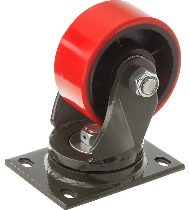 Колесо сверхбольшегрузное полиуретановое, поворотное 200 мм SHP 80 - фото