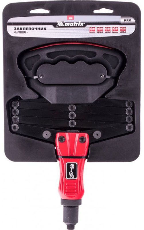 Заклепочник ручной вытяжной "Гармошка" (2.4-6.4 мм) усиленный Pro, Matrix 40548 - фото