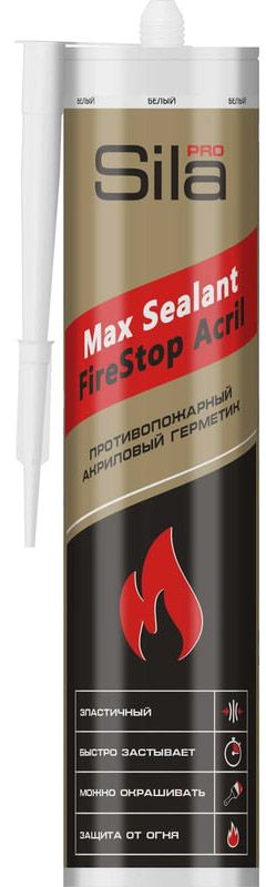 Герметик акриловый противопожарный Max FireStop Acril Sila Pro, 280 мл  - фото