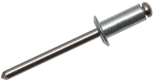 Заклепка вытяжная алюминий/нерж.сталь А2 со стандартным бортиком, многозажимная - фото