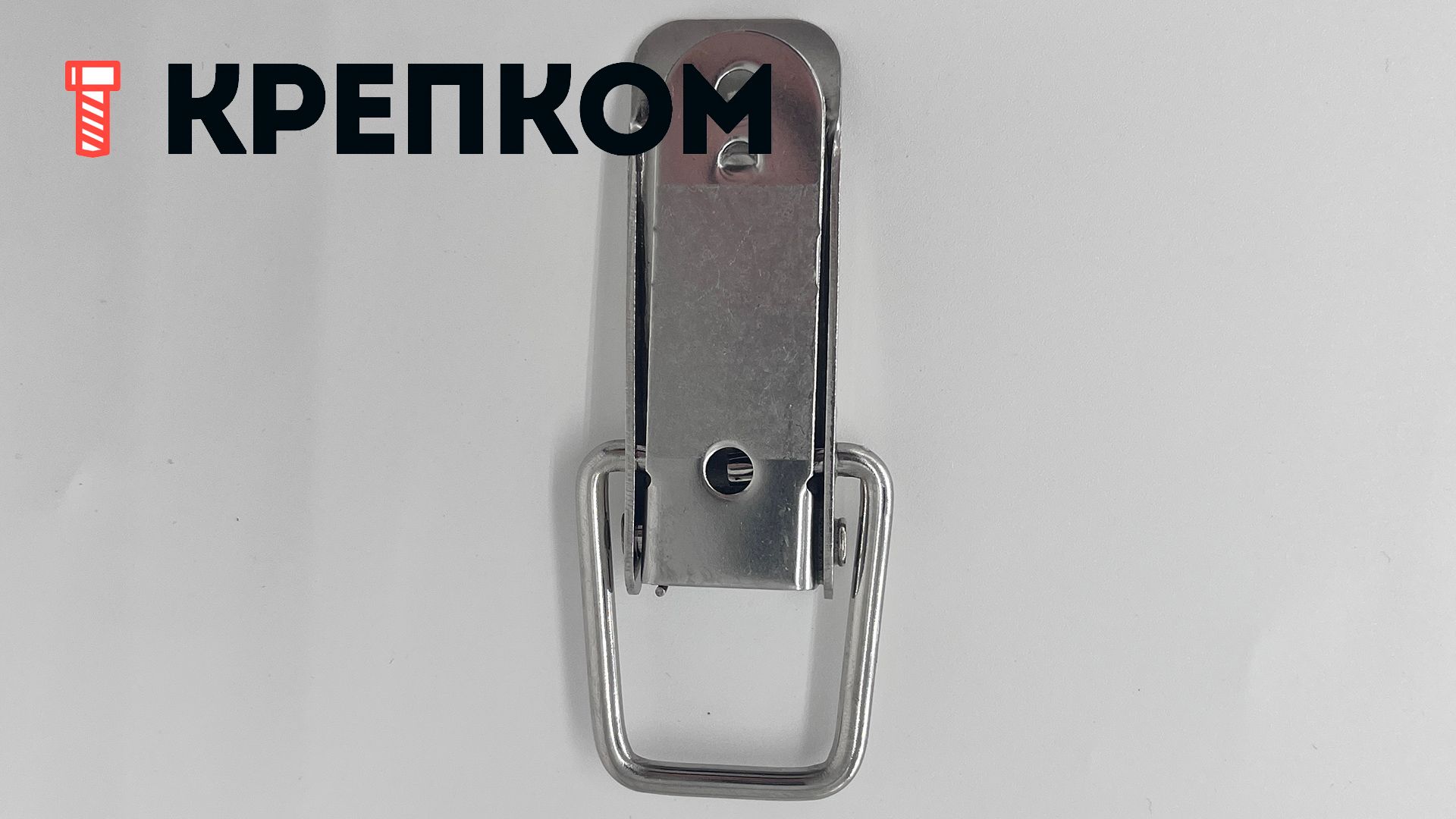 Замок-защелка лягушка L=89 B14C, нержавеющая сталь А2 - фото